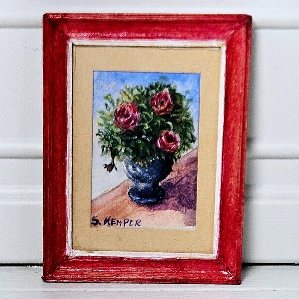 Dollhouse Miniature Watercolor Original by Stephanie T. Kemper